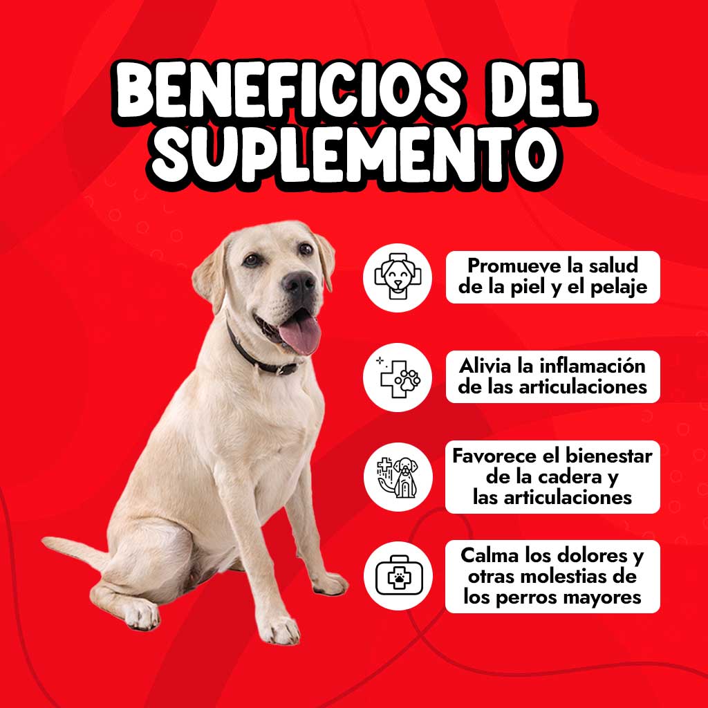 Beneficios de las vitaminas para perros en masticables de la marca Natural Dog Company vendido en Dogytoon