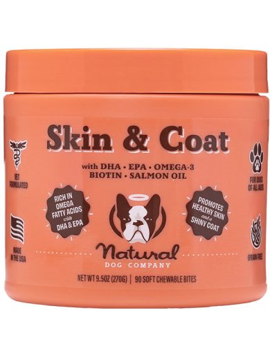 Suplemento para la piel y pelaje para perros de la línea de productos de salud y bienestar de dogytoon