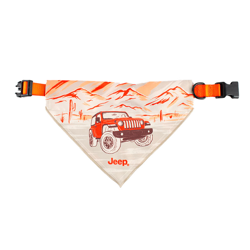 Collar para perro Jeep Collar para perro Jeep con pañoleta estampada con un diseño inspirado en el Jeep Wrangler.