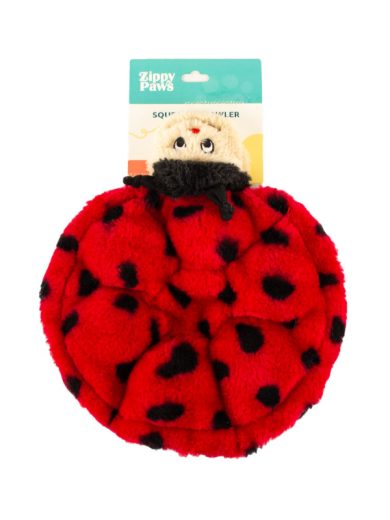 Juguete para perro produce sonido en forma de mariquita.