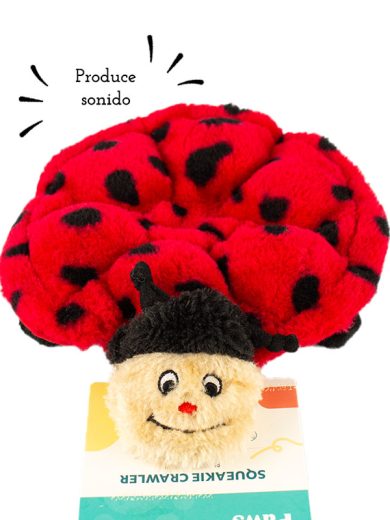 Juguete para perro produce sonido en forma de mariquita para perros pequeños y medianos.