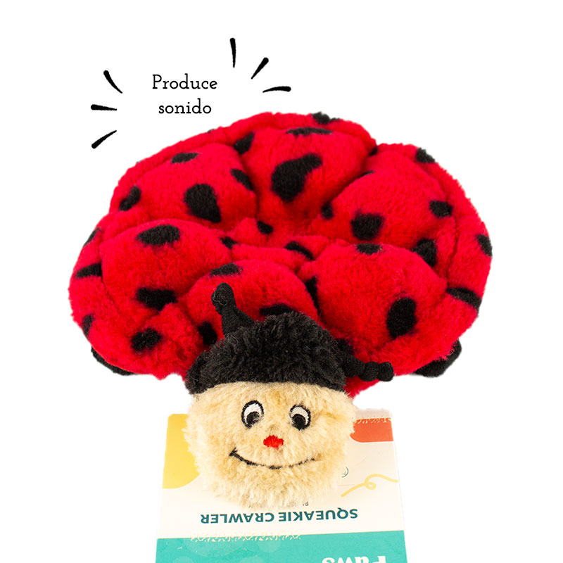 Juguete para perro produce sonido en forma de mariquita para perros pequeños y medianos.
