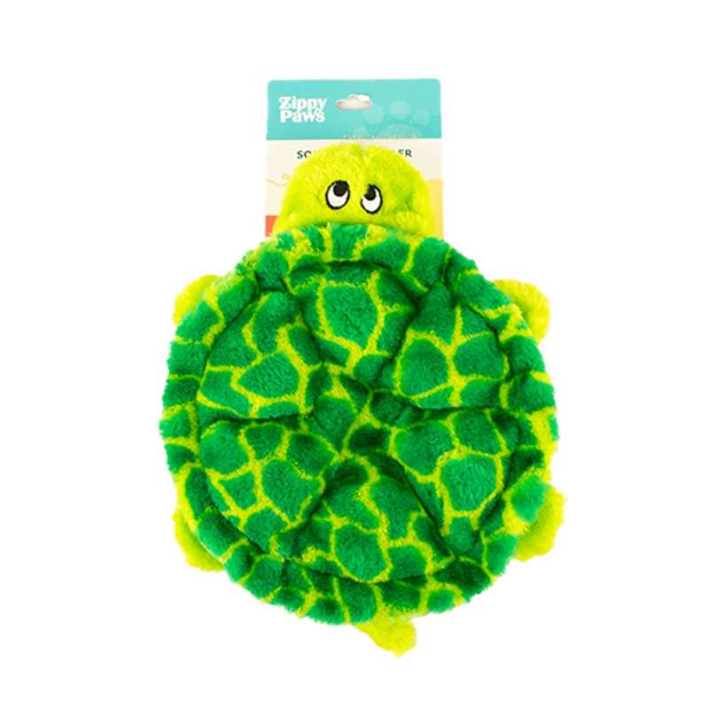 Juguete para perro produce sonido en forma de tierna tortuga.