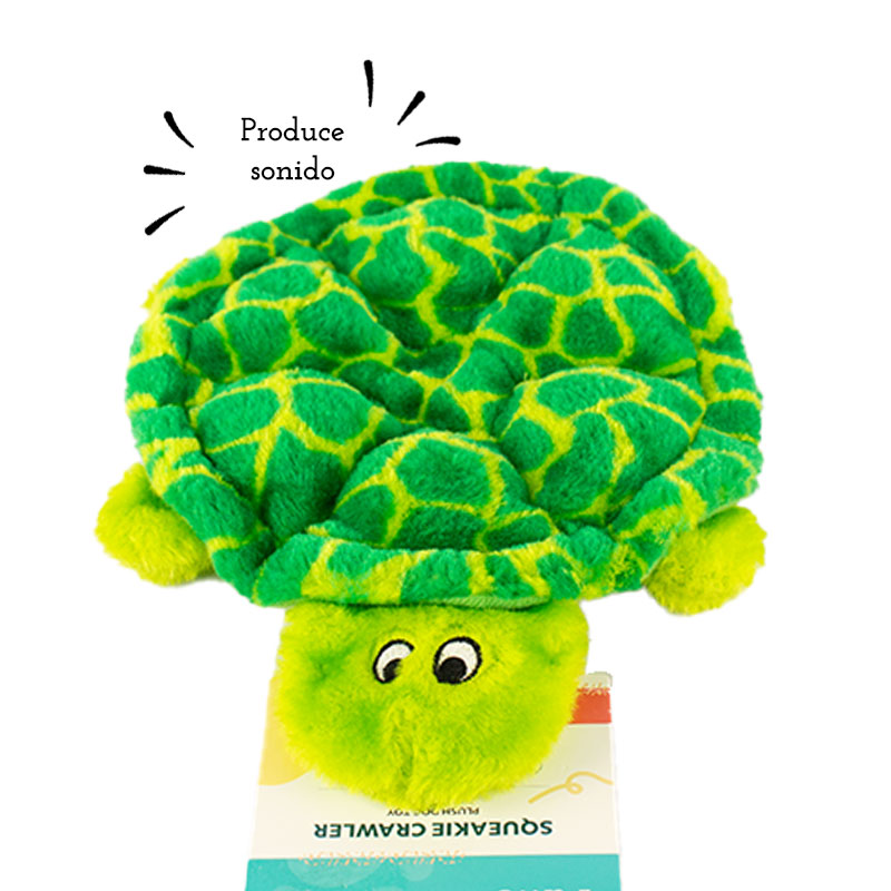 Juguete para perro produce sonido en forma de tierna tortuga, ideal para perros pequeños.