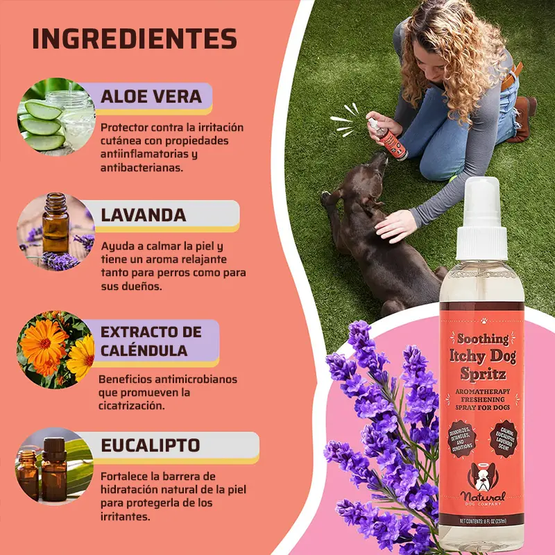Ingredientes naturales del perfume para perros